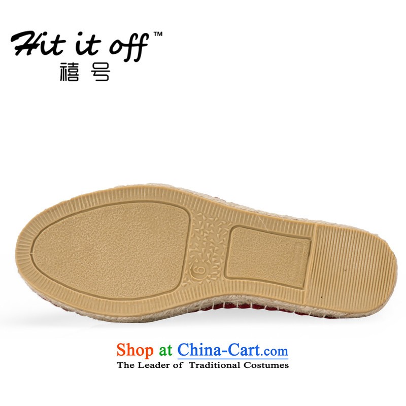 The hit it off2015 summer new pope ethnic commission line shoes bottom clip lazy people shoes fisherman women shoes mesh upper red 35,hit off,,, it online shopping