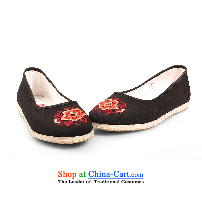 Fu Tai Yan Old Beijing mesh upper female thousands of ethnic manually bottom traditional mesh upper pedalling with one foot mother shoe peony flowers sea bottom thousands yuan 34, Fu Tai Yan Shopping on the Internet has been pressed.