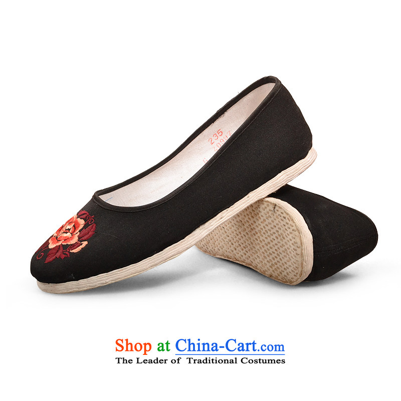 Fu Tai Yan Old Beijing mesh upper female thousands of ethnic manually bottom traditional mesh upper pedalling with one foot mother shoe peony flowers sea bottom thousands yuan 34, Fu Tai Yan Shopping on the Internet has been pressed.