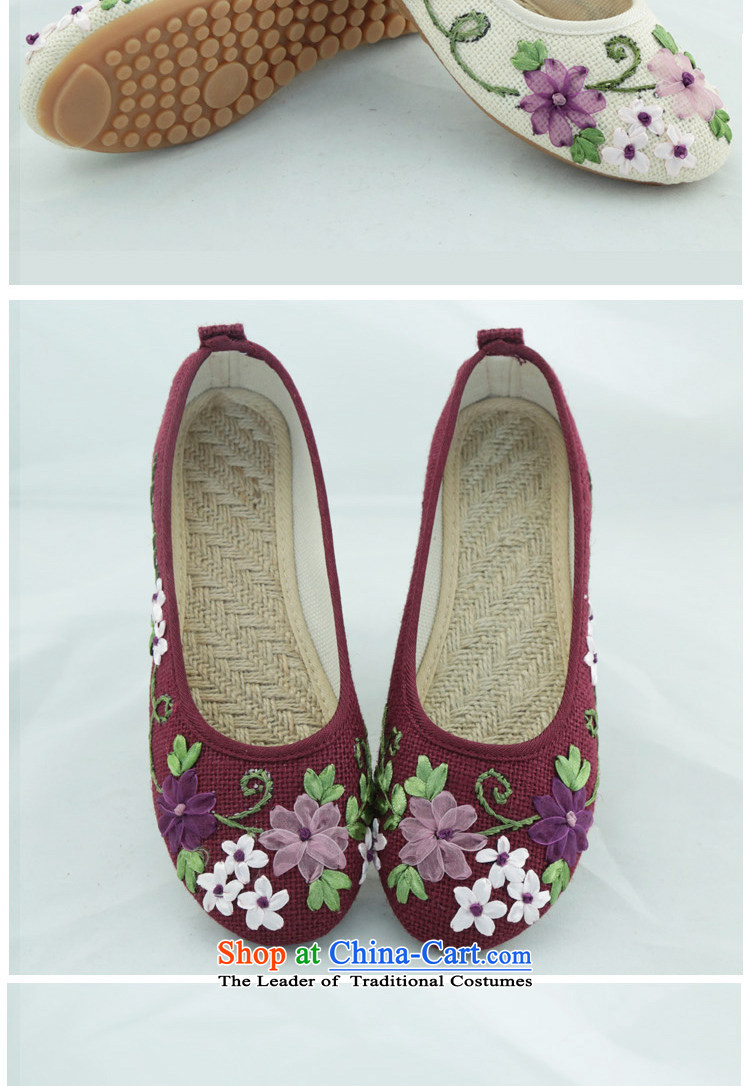 Oriental Kai Fei 2015 new old Beijing mesh upper with shoe papyeong ethnic embroidered shoes bottom beef tendon linen single mother shoe shoes 515 white 36 pictures, prices, brand platters! The elections are supplied in the national character of distribution, so action, buy now enjoy more preferential! As soon as possible.