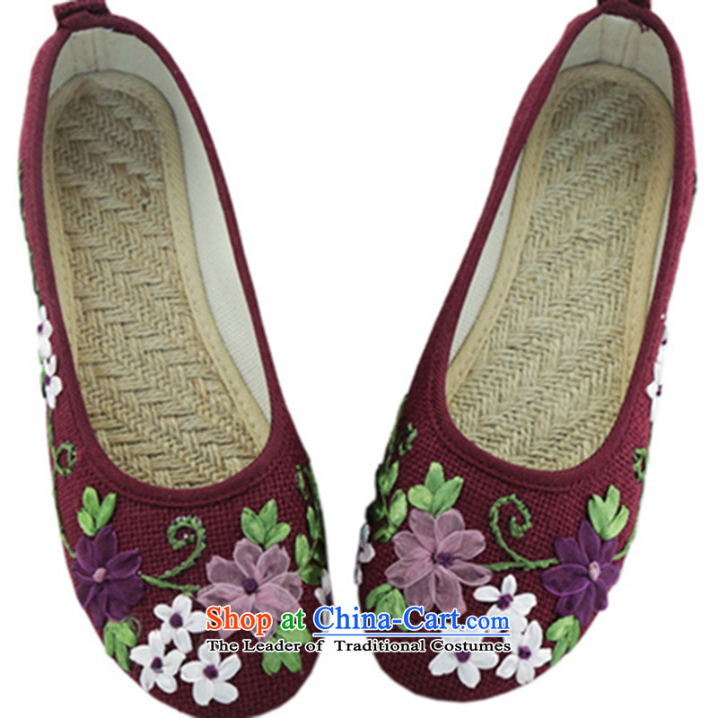 Oriental Kai Fei 2015 new old Beijing mesh upper with shoe papyeong ethnic embroidered shoes bottom beef tendon linen single mother shoe shoes 515 white 36 Oriental Kai Fei (DONGFANGKAIFEI) , , , shopping on the Internet