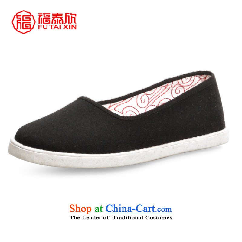 Fu Tai Yan manually bottom thousands of ethnic Chinese herbal medicine in the old Beijing mesh upper older shoes black?37