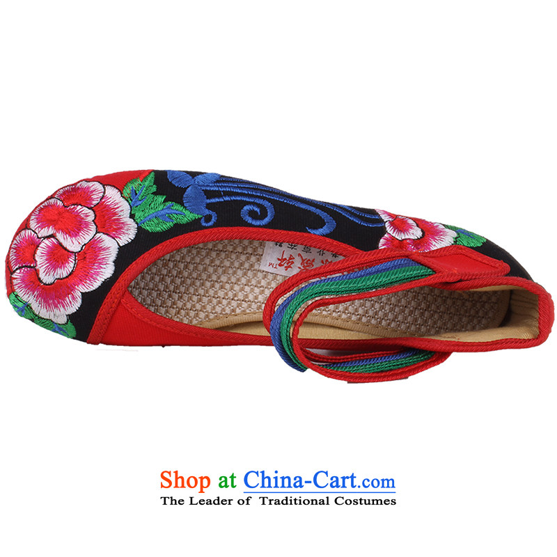 Mesh upper with genuine old Beijing women shoes single shoe retro ethnic embroidered shoes increased within Fashion Shoes female mesh upper black 1832 38, Yong-sung Hennessy Road , , , shopping on the Internet