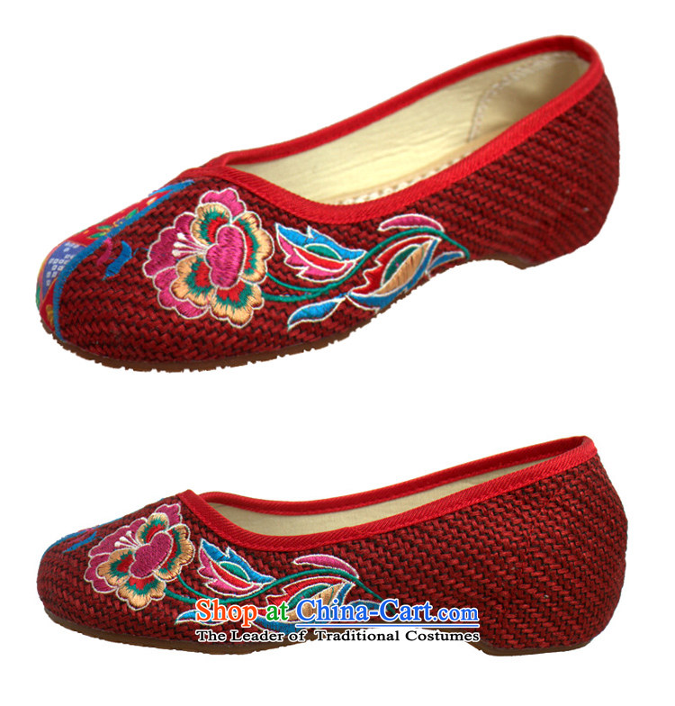The spring and summer of Old Beijing mesh upper ethnic embroidered shoes with soft, comfortable single flat bottom shoe cotton linen flax increased within the slope with flowers 15X-21 mesh upper m Yellow 39 pictures, prices, brand platters! The elections are supplied in the national character of distribution, so action, buy now enjoy more preferential! As soon as possible.