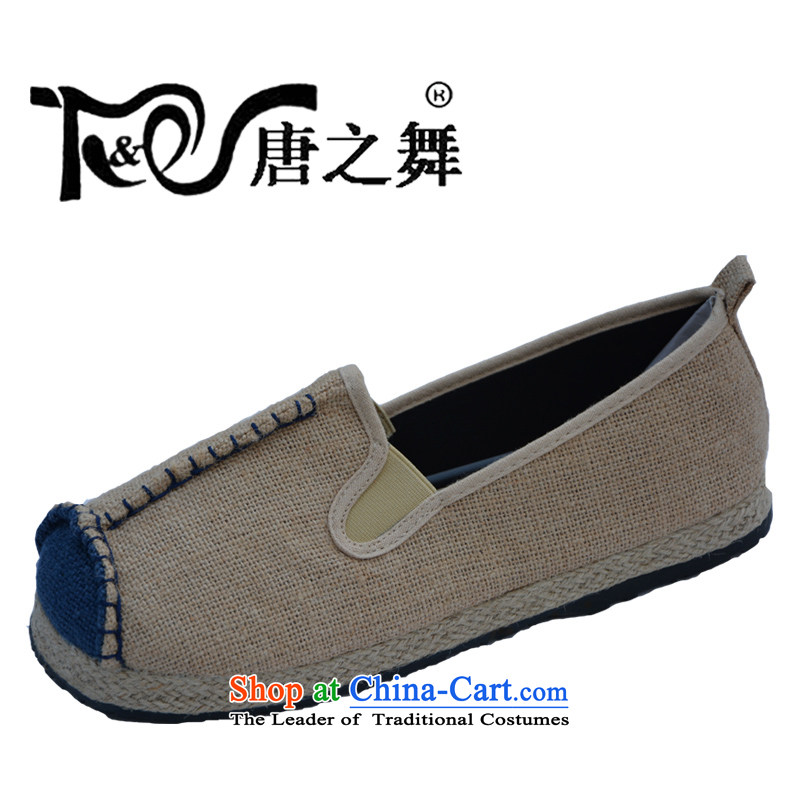 Dance of the Tang sheikhs wind is smart casual thongs Oxford bottom edge manually couples wild leisure suite ventilation anti-slip ma mesh upper khaki?39