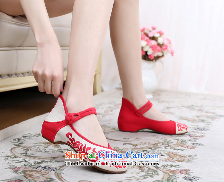 Dan Jie Shi 2015 Autumn new ethnic embroidered shoes women shoes of Old Beijing mesh upper porcelain embroidered shoes bottom slope beef tendon with low Shoes Plaza shoes Dance Shoe blue 34 pictures, prices, brand platters! The elections are supplied in the national character of distribution, so action, buy now enjoy more preferential! As soon as possible.