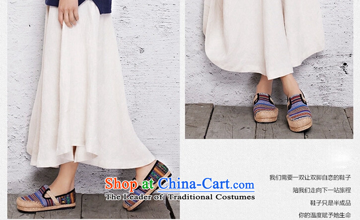 Mesh upper with the old Beijing linen manually women shoes single shoe spring and summer new stylish ethnic embroidered shoes with leisure sandals Ms. flat leisure shoes M-3 blue color picture 40, prices, brand platters! The elections are supplied in the national character of distribution, so action, buy now enjoy more preferential! As soon as possible.