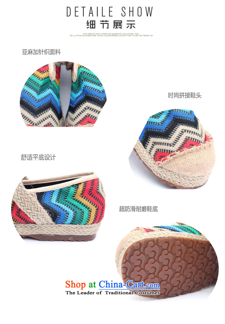 Mesh upper with the old Beijing linen manually women shoes single shoe spring and summer new stylish ethnic embroidered shoes with leisure sandals Ms. flat leisure shoes M-3 blue color picture 40, prices, brand platters! The elections are supplied in the national character of distribution, so action, buy now enjoy more preferential! As soon as possible.