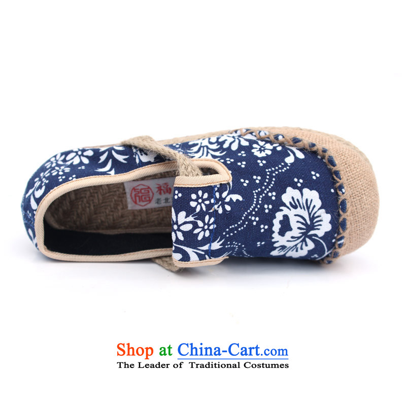 Flax Old Beijing summer leisure breathable mesh upper with Ms. Loose embroidered shoes porcelain uppers national FENG PING with trifles sandals slippers variety of multi-colored porcelain Interstate 37, Fu Jun Xiang , , , shopping on the Internet