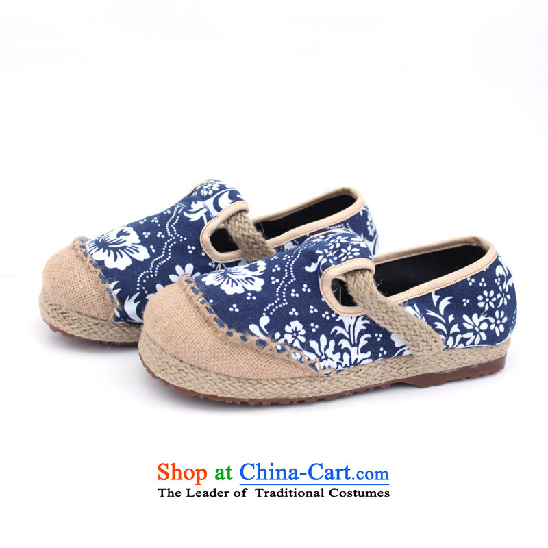 Flax Old Beijing summer leisure breathable mesh upper with Ms. Loose embroidered shoes porcelain uppers national FENG PING with trifles sandals slippers variety of multi-colored porcelain Interstate 37, Fu Jun Xiang , , , shopping on the Internet