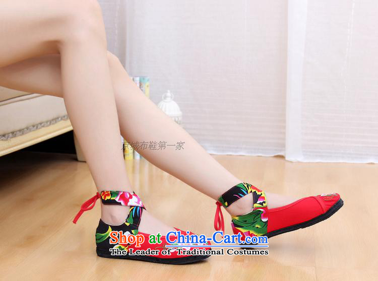 Dan Jie Shi 2015 Autumn new old Beijing mesh upper wild stylish embroidered shoes bottom of thousands of China wind single women Shoes Plaza Dance Shoe 235 Blue 38 pictures, prices, brand platters! The elections are supplied in the national character of distribution, so action, buy now enjoy more preferential! As soon as possible.