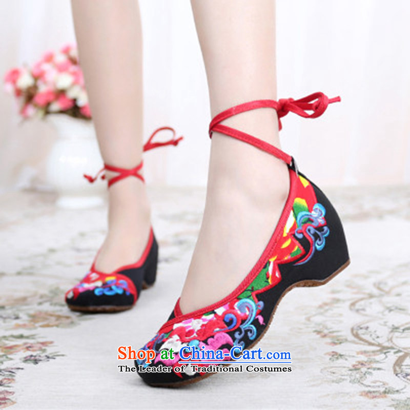 Oriental Kai Fei autumn 2015 new old Beijing mesh upper China wind band beef tendon bottom embroidered shoes butterfly flower lightweight mesh upper with tether national wind flower embroidery women shoes butterfly red 41, East Kai Fei (DONGFANGKAIFEI) ,