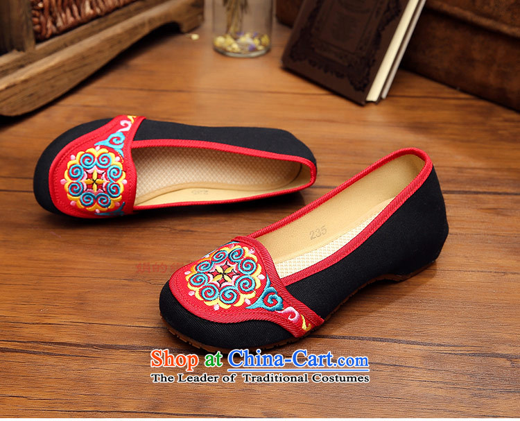 The silk fabric of Old Beijing National wind increased within the embroidered shoes with slope woman Shoes, Casual Shoes autumn A412-179 single black 37 pictures, prices, brand platters! The elections are supplied in the national character of distribution, so action, buy now enjoy more preferential! As soon as possible.