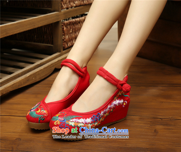 Mesh upper with old Beijing women shoes spring and fall of ethnic embroidered shoes slope with shoes increased thick square Dance Shoe Red 38 pictures, prices, brand platters! The elections are supplied in the national character of distribution, so action, buy now enjoy more preferential! As soon as possible.