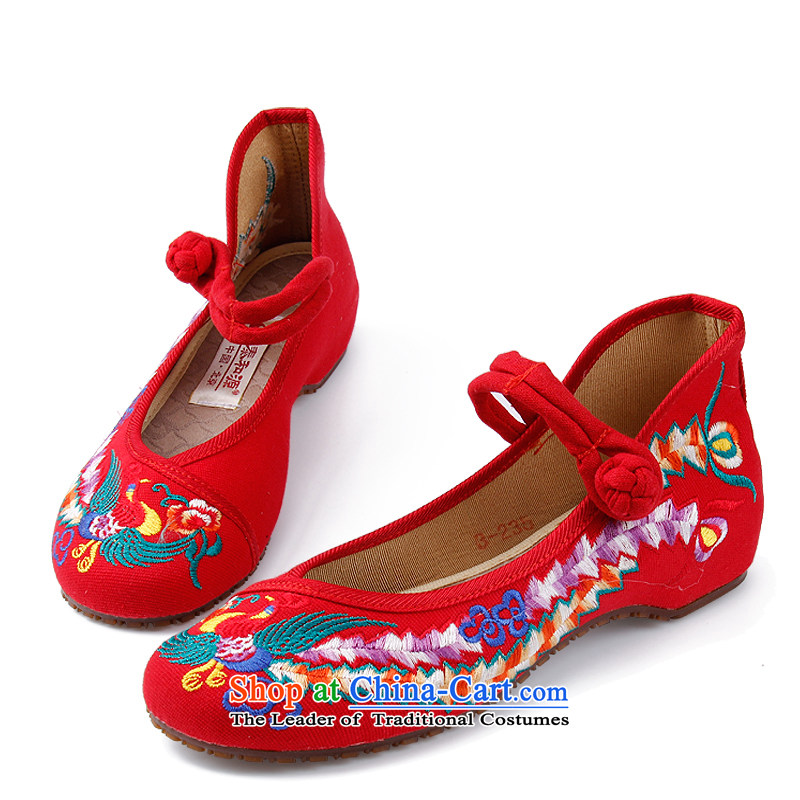 The Thai and source of Old Beijing mesh upper ethnic handicraft embroidery flower shoes 2015 spring and fall new retro flat shoe female casual shoes single shoe 24078 24079 black and red 38, Thai and source , , , shopping on the Internet