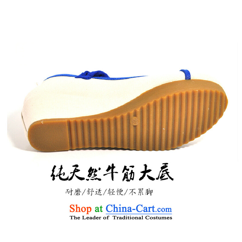 Putin has been Soo-embroidered shoes of Old Beijing national women's shoes wind shoes porcelain embroidery waterproof Taichung the the high-heel shoes Stylish retro girl child Beijing 35 A108-103 blue has Soo , , , shopping on the Internet