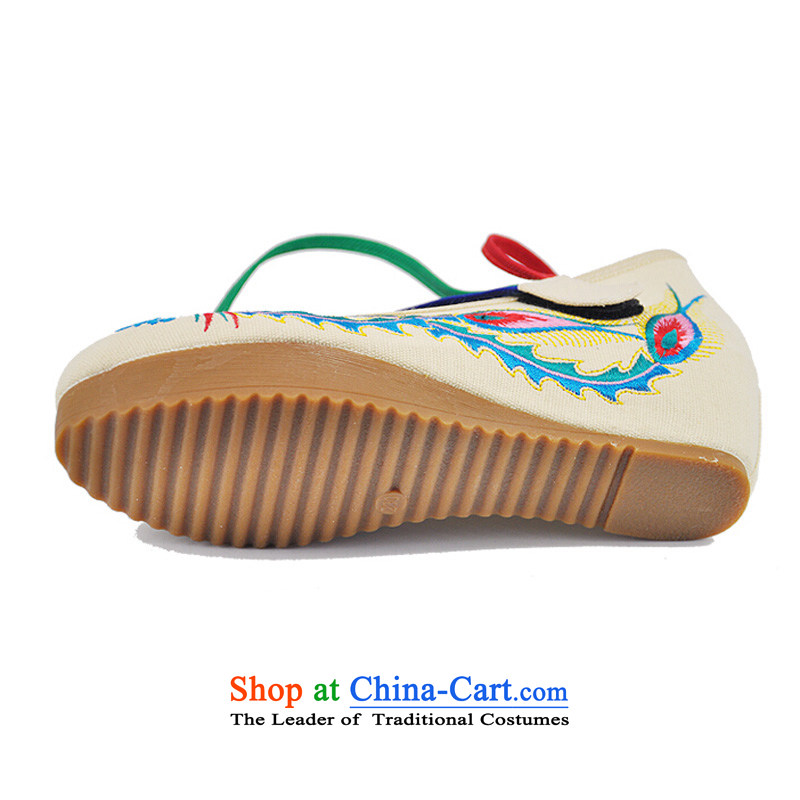 Phoenix to scanner new spring, summer, autumn, Retro embroidered shoes ethnic women shoes increased mesh upper old Beijing mesh upper stylish embroidered shoes A108-15 black 40-Kyung-soo has been pressed has shopping on the Internet