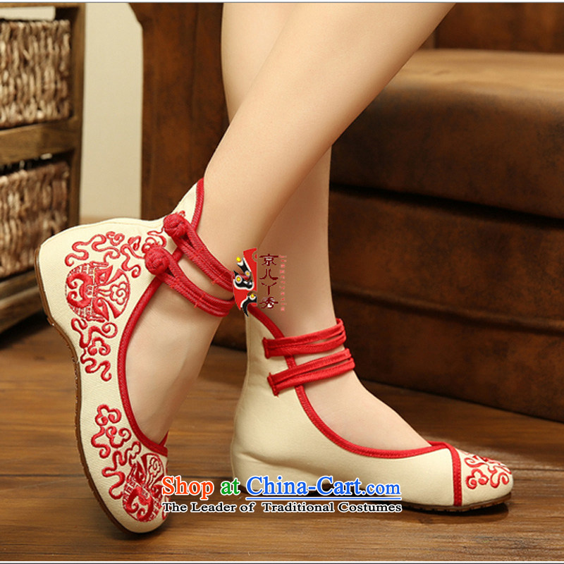 Porcelain masks new products spring and summer ethnic mesh upper retro women shoes increased within single shoe embroidered shoes of Old Beijing 412-176  37, Beijing mesh upper black child care have been Soo , , , shopping on the Internet