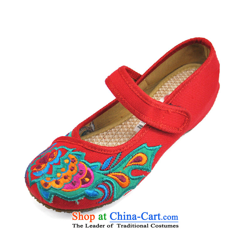 The autumn 2015 new products of Old Beijing Women's Shoe mesh upper mesh upper ethnic shoes increased leisure shoes with fish embroidery women shoes 412-127 38, Putin has children red-soo , , , shopping on the Internet