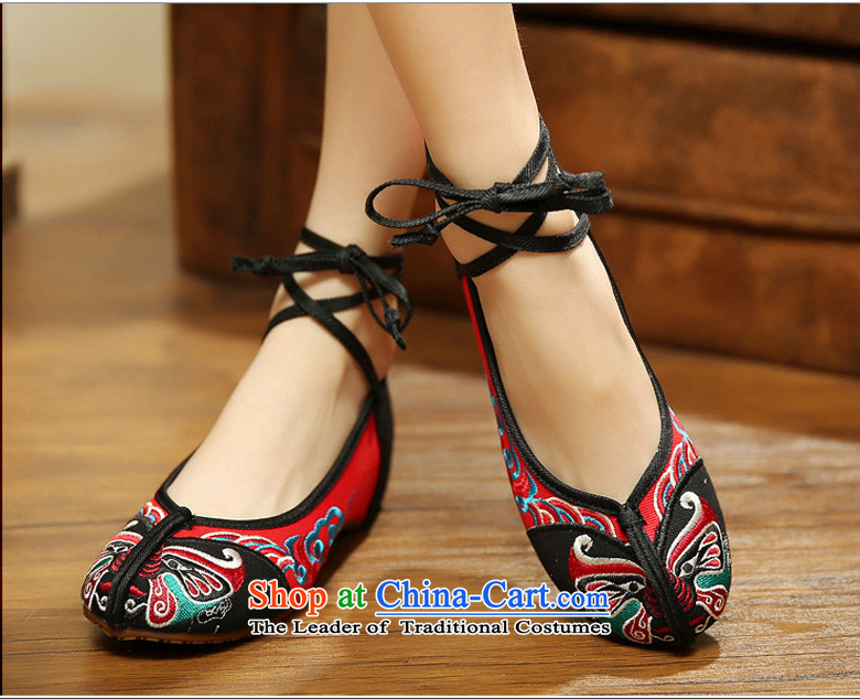 The quintessence new 2015 masks retro national wind increased within the embroidered shoes of Old Beijing with single system mesh upper women shoes A412-122 black 34 pictures, prices, brand platters! The elections are supplied in the national character of distribution, so action, buy now enjoy more preferential! As soon as possible.