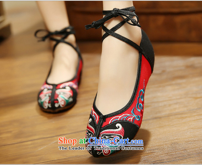 The quintessence new 2015 masks retro national wind increased within the embroidered shoes of Old Beijing with single system mesh upper women shoes A412-122 black 34 pictures, prices, brand platters! The elections are supplied in the national character of distribution, so action, buy now enjoy more preferential! As soon as possible.