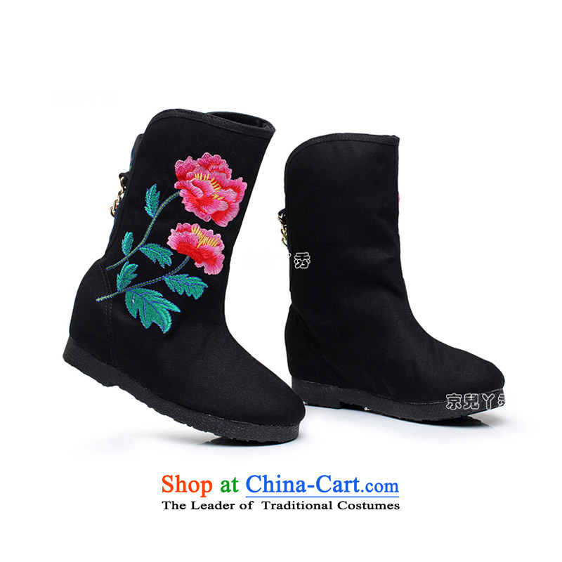 Yutaka Take July-september new products, Choo Old Beijing mesh upper female embroidered boots increased within a single ethnic single female boots boots leisure wild mid boot 810E 38, Putin has children black-soo , , , shopping on the Internet