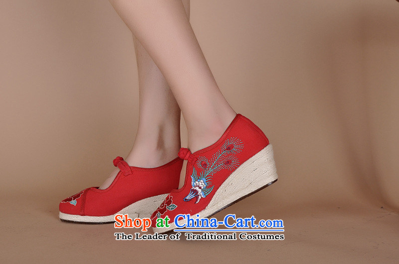 The autumn 2015 new slope with Bong-jo Mudan Beijing high-heel shoes embroidery is smart casual shoes xhx increased red 40 pictures, prices, brand platters! The elections are supplied in the national character of distribution, so action, buy now enjoy more preferential! As soon as possible.