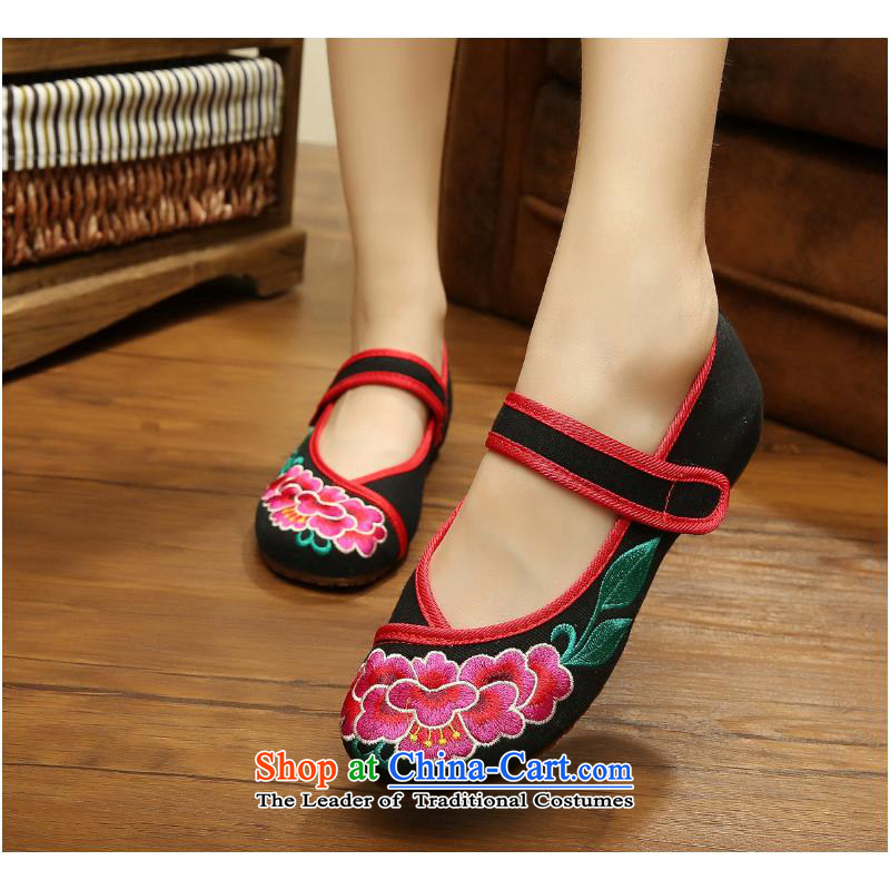 The autumn 2015 New Beijing mesh upper end of beef tendon soft bottoms walk the female singles shoes comfortable embroidered shoes Dance Shoe xhx black 38, Charles (CHANVENUEL) , , , shopping on the Internet