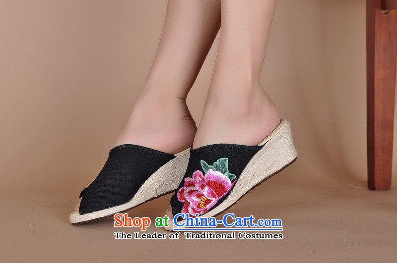 The autumn 2015 New Pin Kit Mudan slope with the embroidered slippers wild wind increased national embroidered shoes xhx mesh upper blue 38 pictures, prices, brand platters! The elections are supplied in the national character of distribution, so action, buy now enjoy more preferential! As soon as possible.