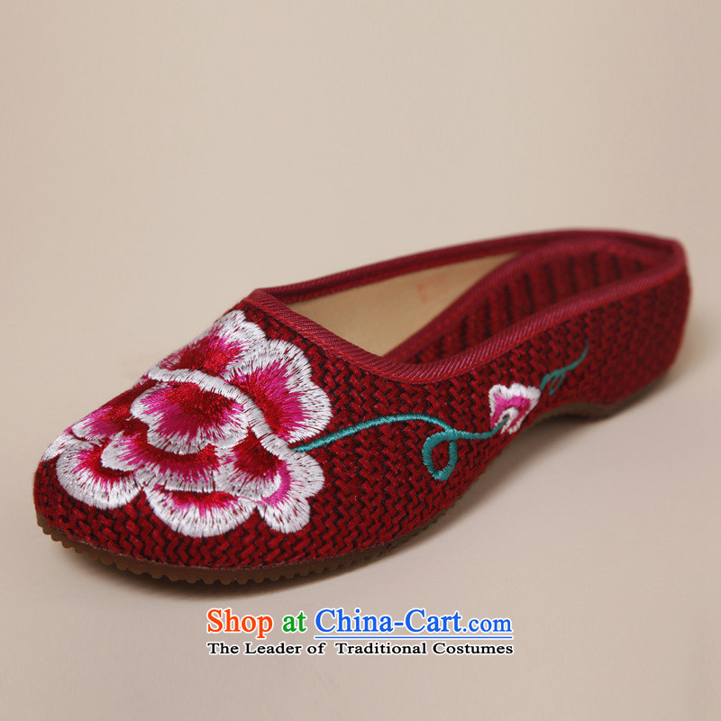 The autumn 2015 New Dance Shoe country color embroidery peony linen Beijing Summer bottom beef tendon mesh upper with new cold xhx slippers, wine red 36 pictures, prices, brand platters! The elections are supplied in the national character of distribution, so action, buy now enjoy more preferential! As soon as possible.