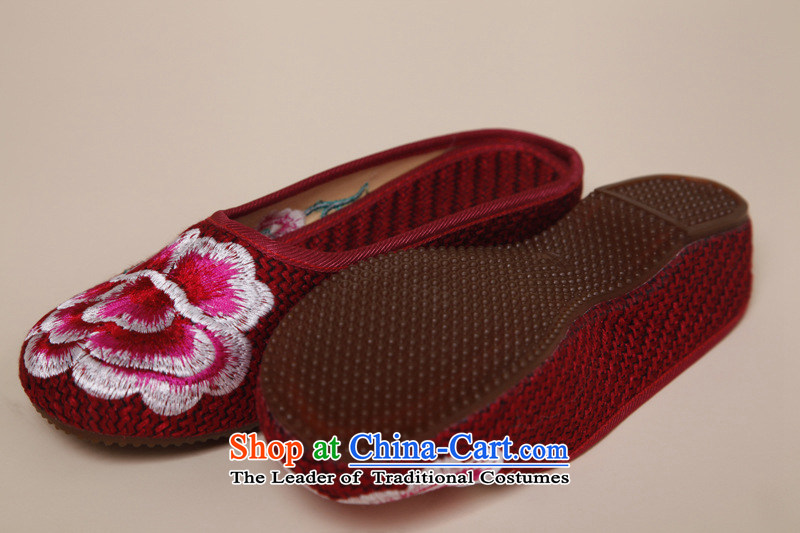 The autumn 2015 New Dance Shoe country color embroidery peony linen Beijing Summer bottom beef tendon mesh upper with new cold xhx slippers, wine red 36 pictures, prices, brand platters! The elections are supplied in the national character of distribution, so action, buy now enjoy more preferential! As soon as possible.