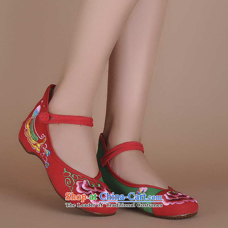By 2015 the honor of China wind Dance Shoe embroidered shoes autumn new products is detained embroidered shoes of ethnic color plane womens single shoe beef tendon xhx bottom black 35 Sharma (CHANVENUEL) , , , shopping on the Internet