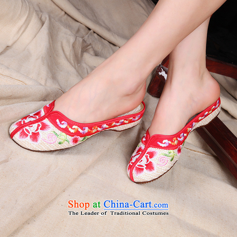 The autumn 2015 new ethnic dance shoe embroidered shoes, wine red flower embroidery linen drag cold beef tendon floor Beijing xhx mesh upper beige 36 pictures, prices, brand platters! The elections are supplied in the national character of distribution, so action, buy now enjoy more preferential! As soon as possible.