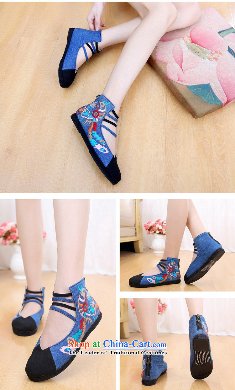 Bong-wearing the new order autumn Mudan shoes embroidered shoes zipper women shoes cowboy color picture 35, prices, brand platters! The elections are supplied in the national character of distribution, so action, buy now enjoy more preferential! As soon as possible.