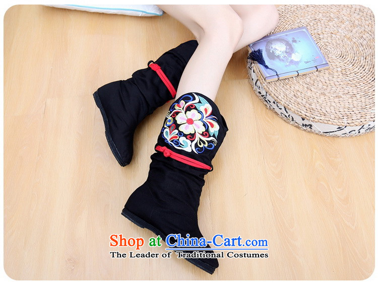 The autumn 2015 new women's shoe bootie old Beijing women increased within the boots mesh upper ethnic embroidered shoes black 37 pictures, prices, brand platters! The elections are supplied in the national character of distribution, so action, buy now enjoy more preferential! As soon as possible.