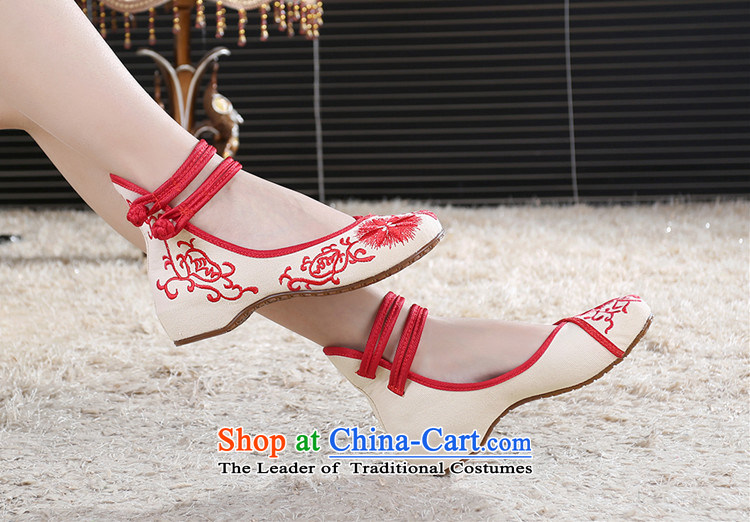 Oriental Kai Fei 2015 autumn and winter, new retro blue ethnic embroidered shoes of Old Beijing mesh upper tray clip slope with stylish girl single mother shoe shoes, casual women shoes black 38 pictures, prices, brand platters! The elections are supplied in the national character of distribution, so action, buy now enjoy more preferential! As soon as possible.