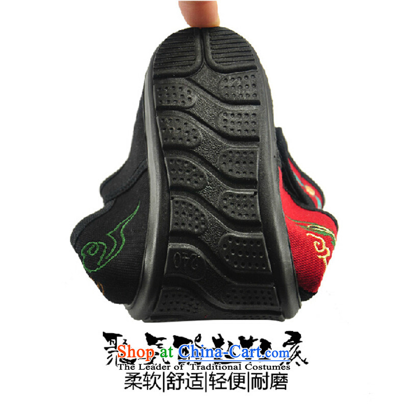 Bong-jo Mudan Velcro fasteners soft base flat with the old Beijing ethnic woman shoes mesh upper with women shoes slope shallow port female 8520-38 mesh upper -kyung, 36 have green-soo , , , shopping on the Internet