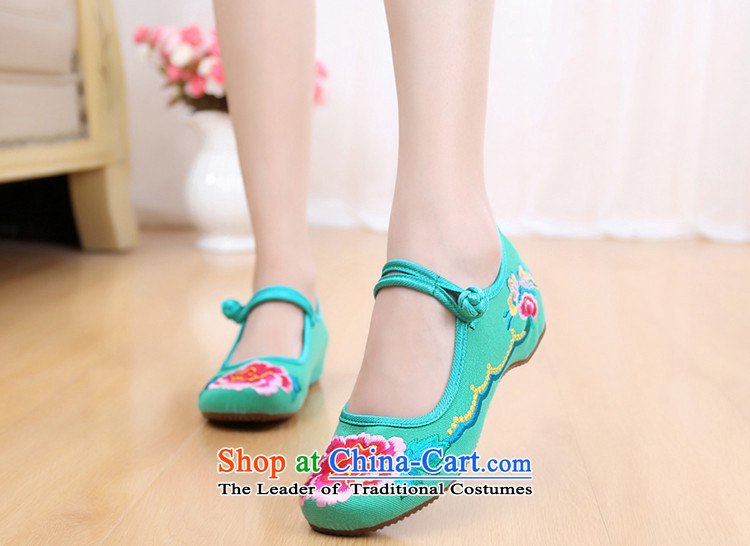 Oriental Kai Fei 2015 Choo Dong Old Beijing mesh upper retro ethnic embroidered shoes Plaza Dance Shoe bride embroidered shoes stylish shoe women's marriage shoes mother women shoes large blue 38 pictures, Peony price, brand platters! The elections are supplied in the national character of distribution, so action, buy now enjoy more preferential! As soon as possible.