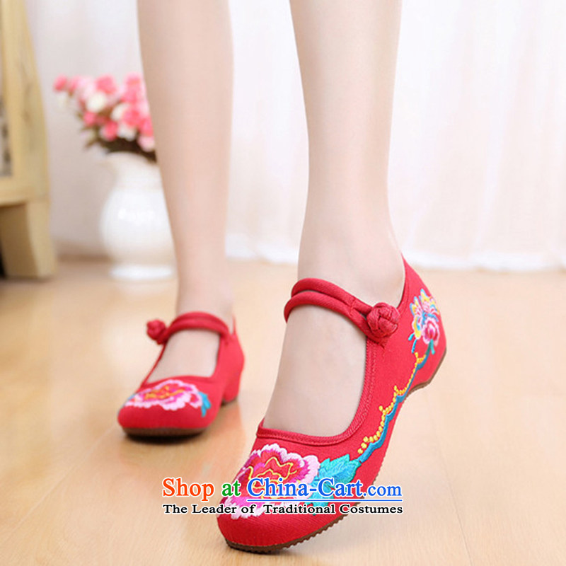 Oriental Kai Fei 2015 Choo Dong Old Beijing mesh upper retro ethnic embroidered shoes Plaza Dance Shoe bride embroidered shoes stylish shoe women's marriage shoes mother women shoes large blue 38, East Caicos Mudan flying (DONGFANGKAIFEI) , , , shopping o