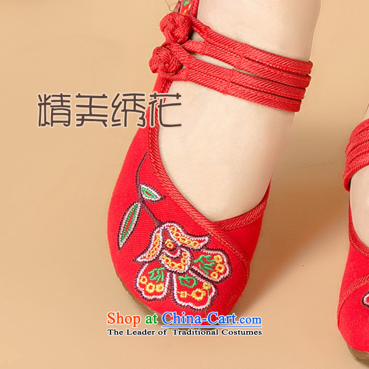 Amoi women shoes single shoe mesh upper increased within national wind embroidered shoes leisure shoes with large Code Red Slope 36 pictures, prices, brand platters! The elections are supplied in the national character of distribution, so action, buy now enjoy more preferential! As soon as possible.