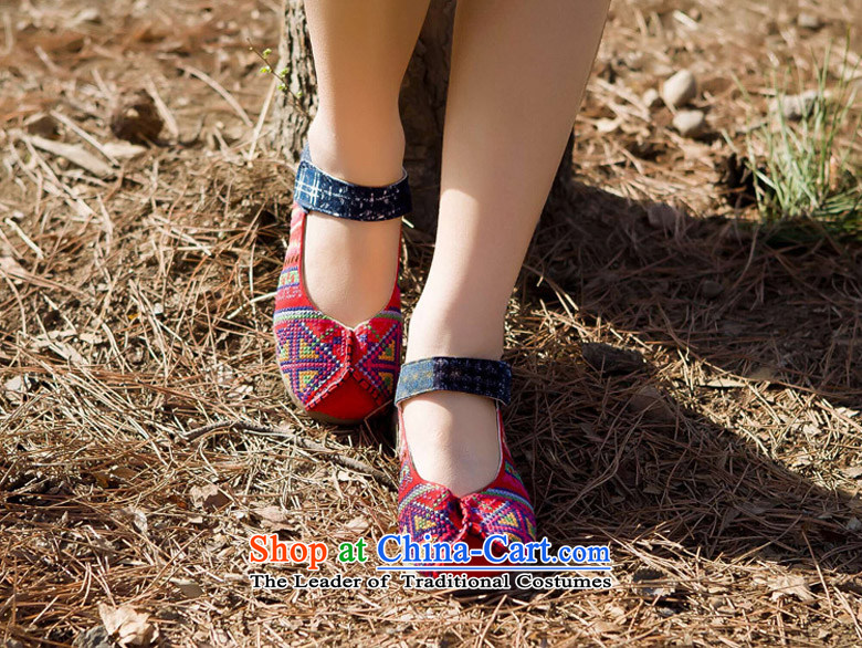 The fall of Old Beijing mesh upper female beef tendon Bottom soft bottoms embroidered shoes retro folk embroidery leisure shoes round head girl shoe to a single field hasp flat shoe blue 40 pictures, prices, brand platters! The elections are supplied in the national character of distribution, so action, buy now enjoy more preferential! As soon as possible.