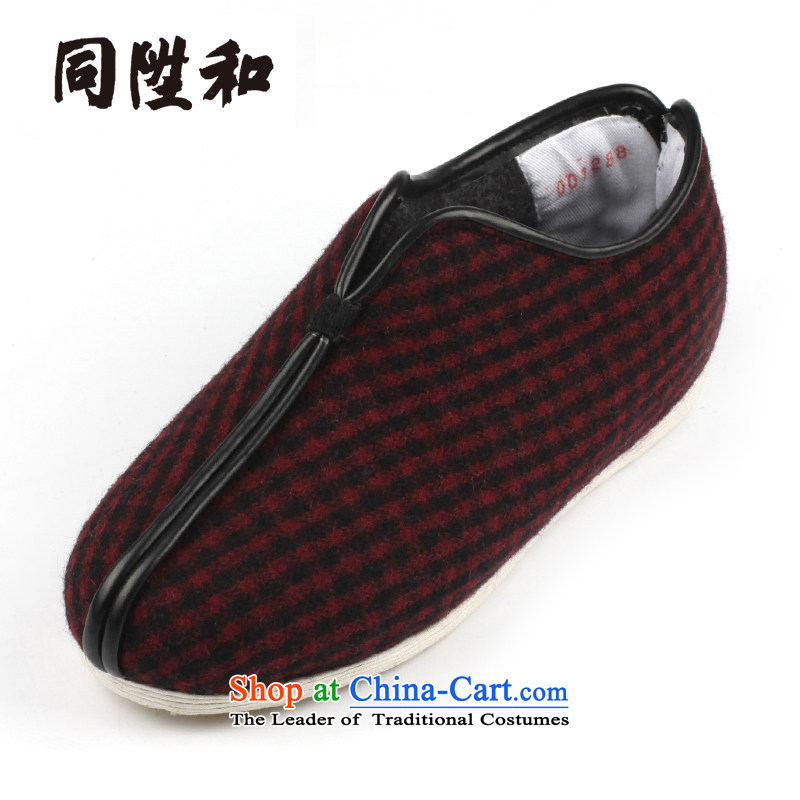 The L and the old Beijing mesh upper with thousands of women shoes bottom warm winter manually cotton shoes, thousands of women in cotton red?39?