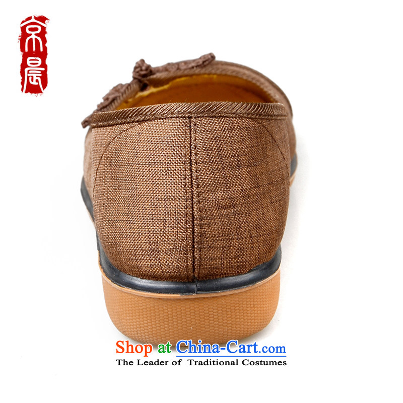 The Spring and Autumn Period and the new women genuine old Beijing mesh upper cloth then shoes of older persons in the lounge with Flat Bent Zhuge women shoes mother shoe with soft, comfortable and mother-in low-profile single women shoes and coffee-color
