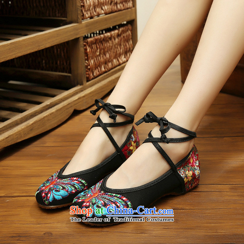 Colorful butterflies beef tendon bottom of Old Beijing women's shoes mesh upper fourth quarter of women shoes embroidered shoes cross strap within the women's increased non-slip mesh upper black 34 pictures, prices, brand platters! The elections are supplied in the national character of distribution, so action, buy now enjoy more preferential! As soon as possible.