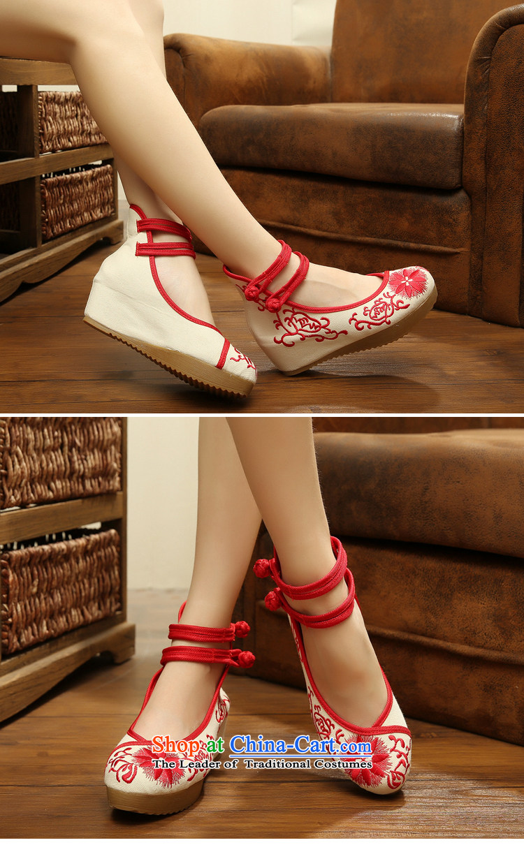 Step-by-step approach of 2015 New Old Beijing mesh upper for women through the spring and fall slope of ethnic embroidered shoes with thick rising within the mesh upper womens single shoe red hibiscus flower 36 pictures, prices, brand platters! The elections are supplied in the national character of distribution, so action, buy now enjoy more preferential! As soon as possible.
