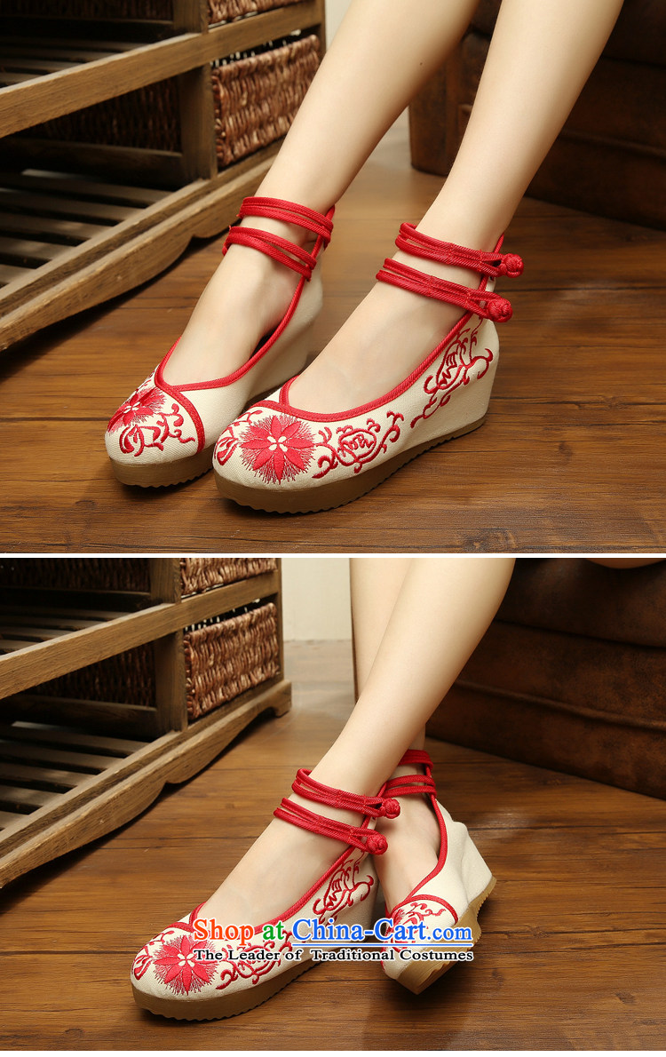 Step-by-step approach of spring and autumn 2015 new old Beijing mesh upper with slope women shoes embroidered shoes of ethnic women with higher within the slope mesh upper womens single shoe green hibiscus flower 39 pictures, prices, brand platters! The elections are supplied in the national character of distribution, so action, buy now enjoy more preferential! As soon as possible.