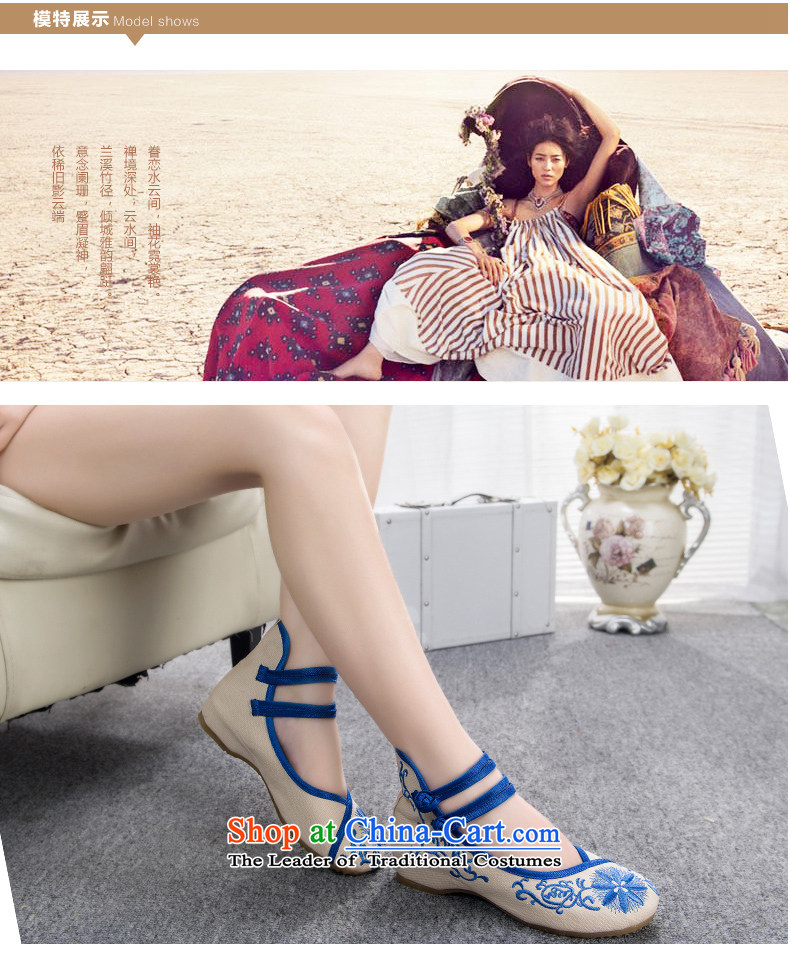 2015 new national wind increased within the embroidered shoes of Old Beijing Dance Single Shoes Plaza mesh upper with soft, Fu Yung women shoes blue 39 pictures, prices, brand platters! The elections are supplied in the national character of distribution, so action, buy now enjoy more preferential! As soon as possible.