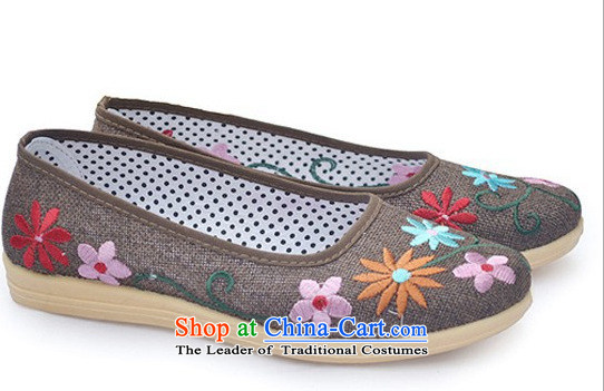 2015 Leisure ethnic embroidered linen-soft bottoms womens single shoe fall new women's shoe embroidered shoes LZJ044YZ mesh upper brown 35 pictures, prices, brand platters! The elections are supplied in the national character of distribution, so action, buy now enjoy more preferential! As soon as possible.