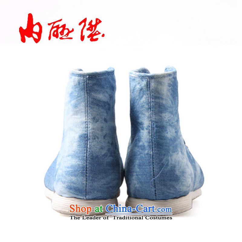 The fall in new product manually bottom thousands of old Beijing mesh upper women shoes bootie 8642A blue 38, inline l , , , shopping on the Internet