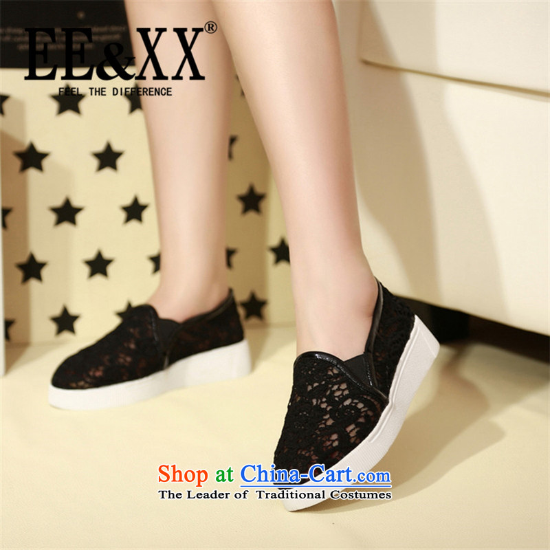 Eexx counters genuine stylish new women's shoes, casual and comfortable shoes cake single engraving thick web single shoe 9987 white shoes 34,EE&XX,,, shopping on the Internet